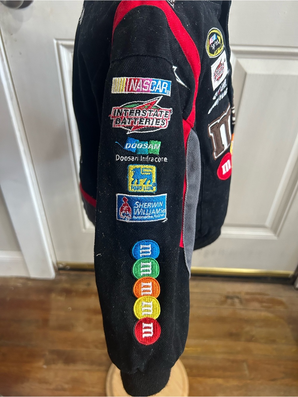 M&M'S Kyle Bush Kids Racing Jacket with Red and Multicolor Logos Size 3T - Picture 4 of 8